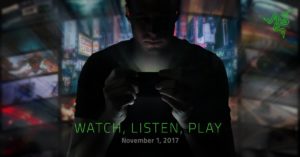 10月30日のRazerのツイート画像「WATCH, LISTEN, PLAY 」